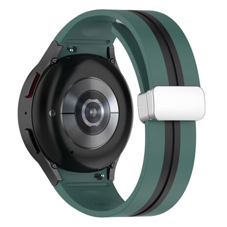 Strap-it Strap-it Bracelet magnétque sport Samsung Galaxy Watch 6 44mm (vert/noir)