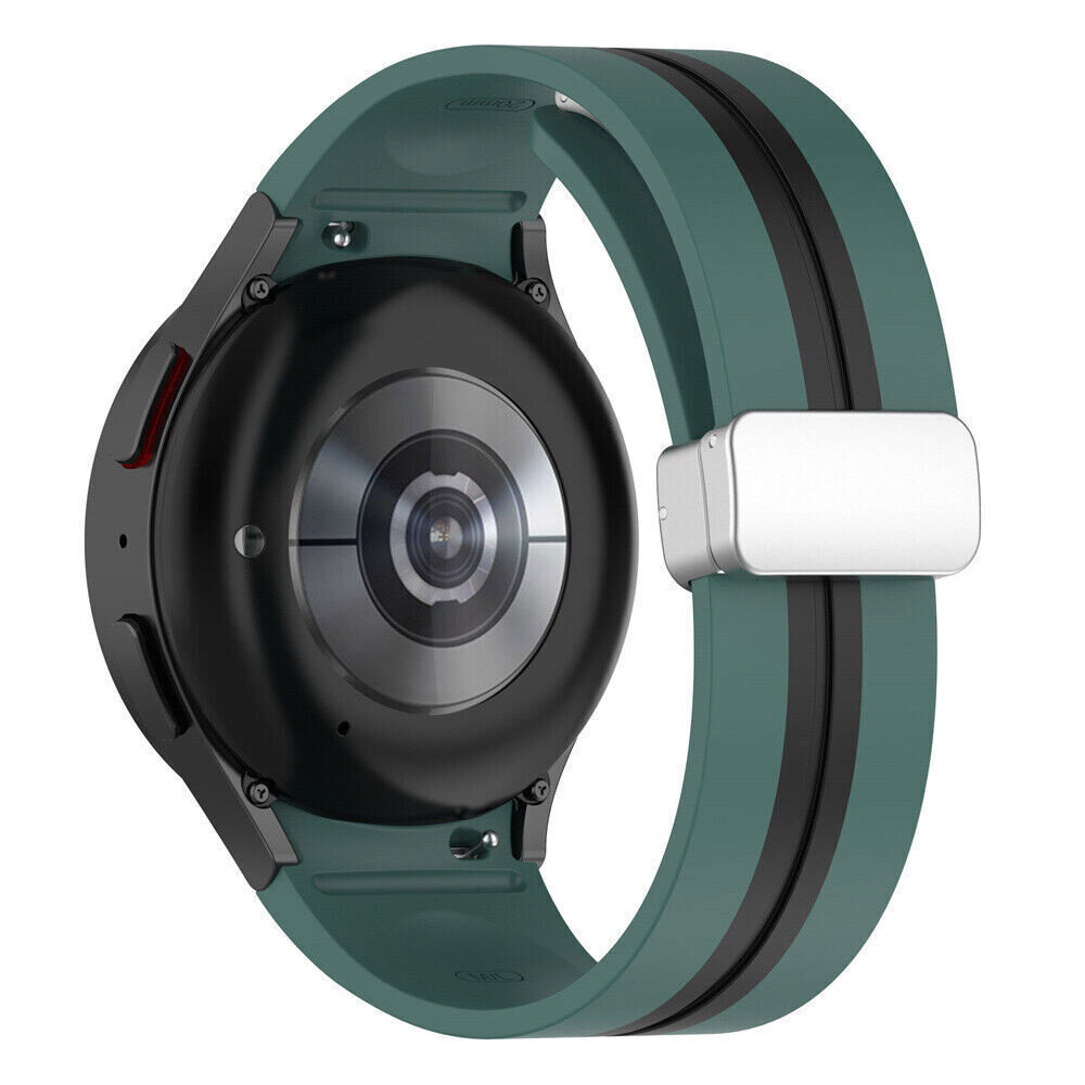 Strap-it Strap-it Bracelet magnétque sport Samsung Galaxy Watch 6 Classic 47mm (vert/noir)