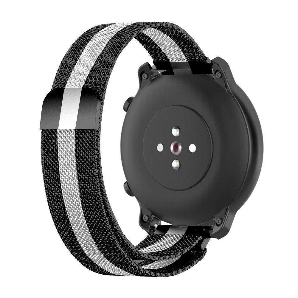 Strap-it Strap-it Bracelet Milanais Samsung Galaxy Watch 3 41mm (noir/blanc)