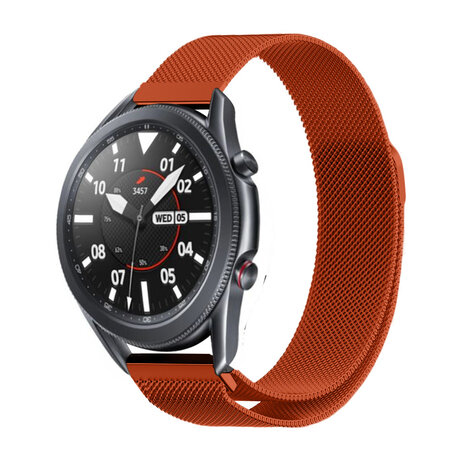 Strap-it Strap-it Bracelet Milanais Samsung Galaxy Watch 3 45mm (orange)