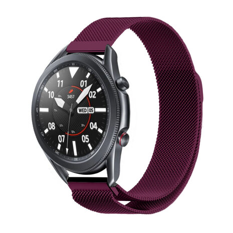 Strap-it Strap-it Bracelet Milanais Samsung Galaxy Watch 3 45mm (violet)