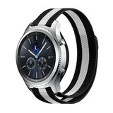 Strap-it Bracelet Milanais Samsung Gear S3 (noir/blanc)