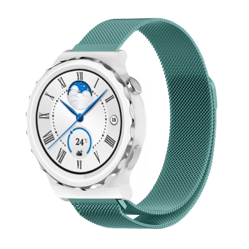 Strap-it Strap-it Bracelet Milanais Huawei Watch GT 3 Pro 43mm (vert) Strap-it Strap-it Bracelet Milanais Huawei Watch GT 3 Pro 43mm (vert)
