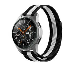 Strap-it Bracelet Milanais Samsung Galaxy Watch 46mm (noir/blanc)