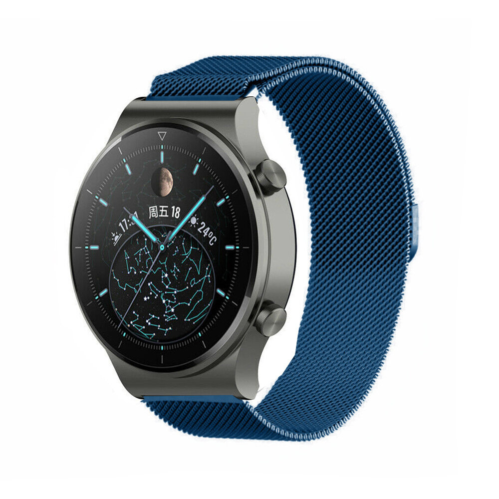 Strap-it Strap-it Bracelet Milanais Huawei Watch GT 2 Pro (bleu) Strap-it Strap-it Bracelet Milanais Huawei Watch GT 2 Pro (bleu)