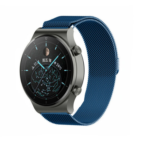 Strap-it Strap-it Bracelet Milanais Huawei Watch GT 2 Pro (bleu) Strap-it Strap-it Bracelet Milanais Huawei Watch GT 2 Pro (bleu)