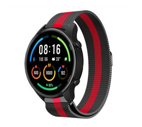 Strap-it Bracelet Milanais Xiaomi Mi Watch (noir/rouge)