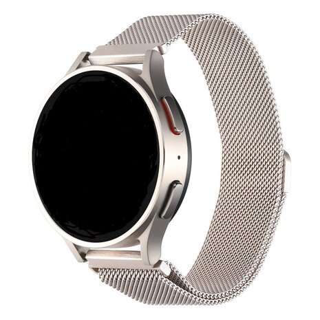 Strap-it Strap-it Bracelet Milanais Samsung Galaxy Watch 42mm (lumiere stellaire)