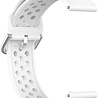Strap-it Strap-it Bracelet silicone avec trous Samsung Galaxy Watch 3 41mm (blanc)