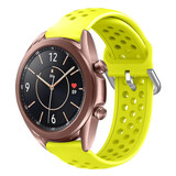 Strap-it Bracelet silicone avec trous Samsung Galaxy Watch 3 41mm (jaune)