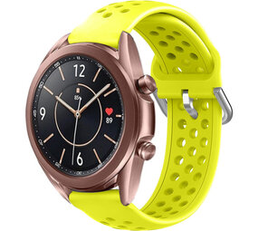 Strap-it Bracelet silicone avec trous Samsung Galaxy Watch 3 41mm (jaune)