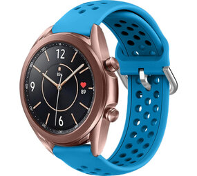 Strap-it Bracelet silicone avec trous Samsung Galaxy Watch 3 41mm (bleu clair)