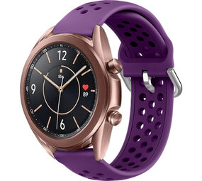 Strap-it Bracelet silicone avec trous Samsung Galaxy Watch 3 41mm (violet)