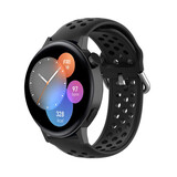 Strap-it Bracelet silicone avec trous Huawei Watch GT 3 42mm (noir)