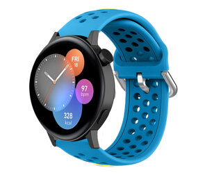 Strap-it Bracelet silicone avec trous Huawei Watch GT 3 42mm (bleu clair)