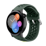 Strap-it Bracelet silicone avec trous Huawei Watch GT 3 42mm (vert armée)
