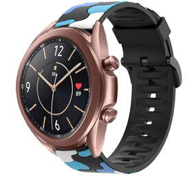 Strap-it Bracelet camouflage Samsung Galaxy Watch 3 41mm (bleu) Strap-it Bracelet camouflage Samsung Galaxy Watch 3 41mm (bleu)
