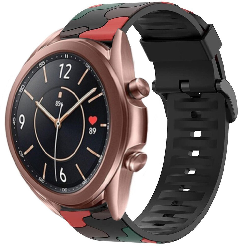 Strap-it Strap-it Bracelet camouflage Samsung Galaxy Watch 3 41mm (rouge)