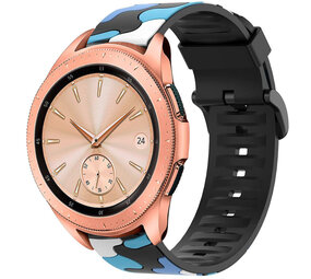 Strap-it Bracelet camouflage Samsung Galaxy Watch 42mm (bleu)