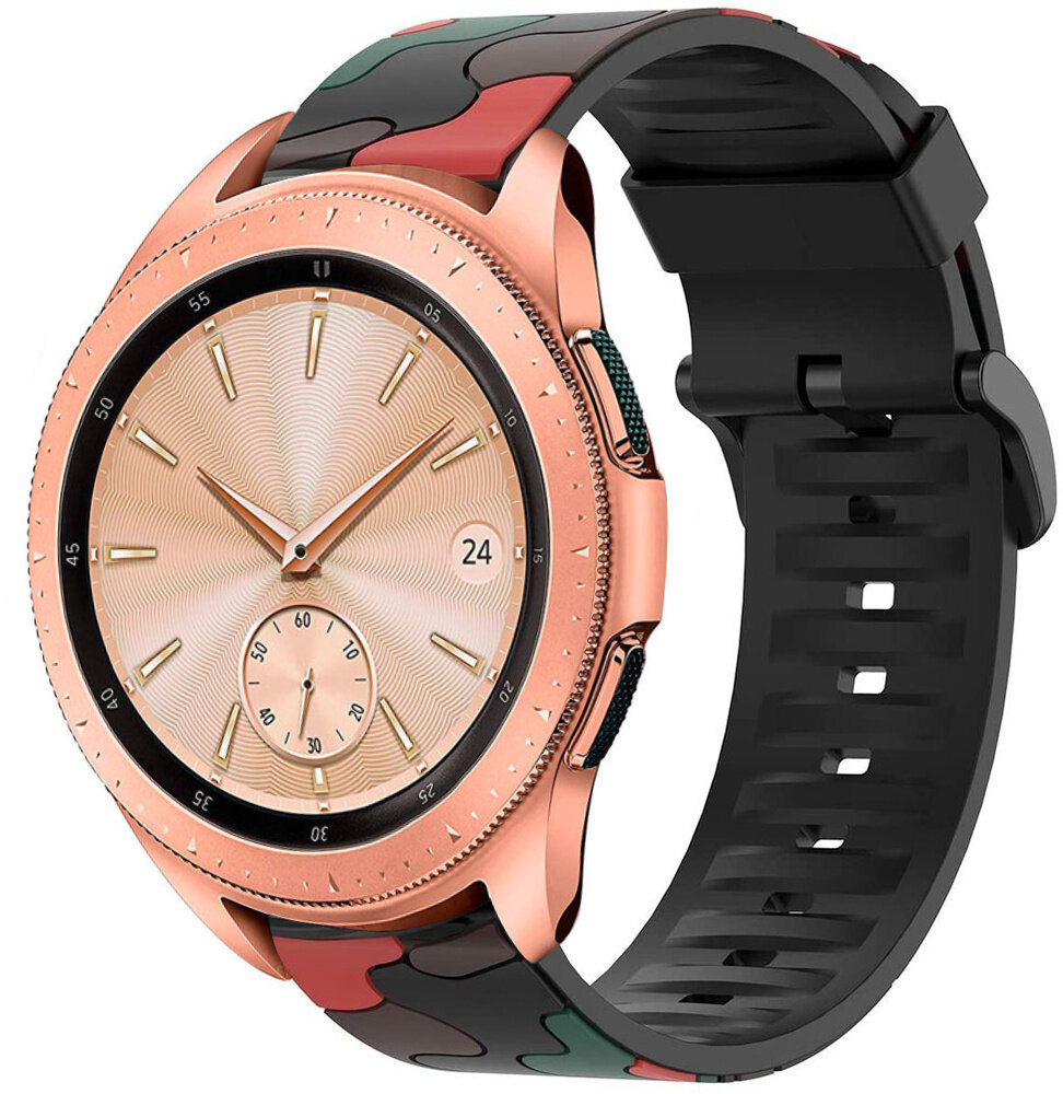 Strap-it Strap-it Bracelet camouflage Samsung Galaxy Watch 42mm (rouge)