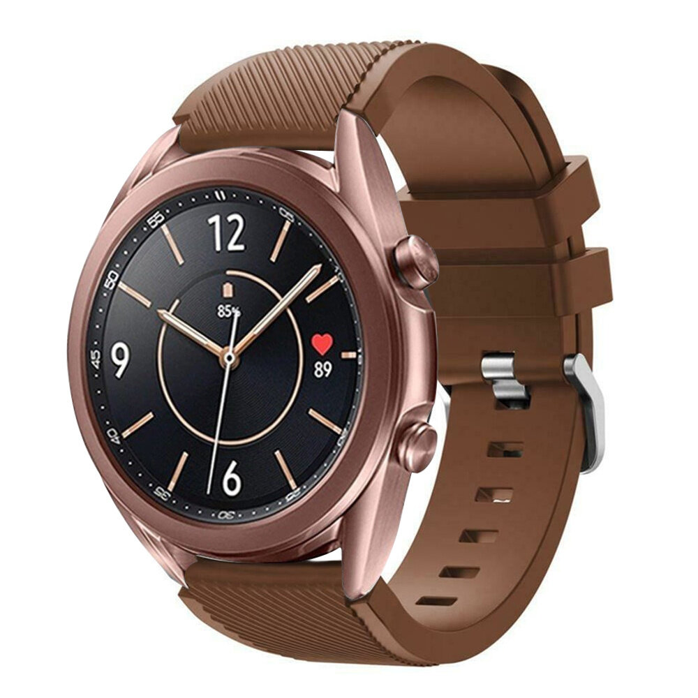 Strap-it Strap-it Bracelet silicone Samsung Galaxy Watch 3 41mm (café brun)