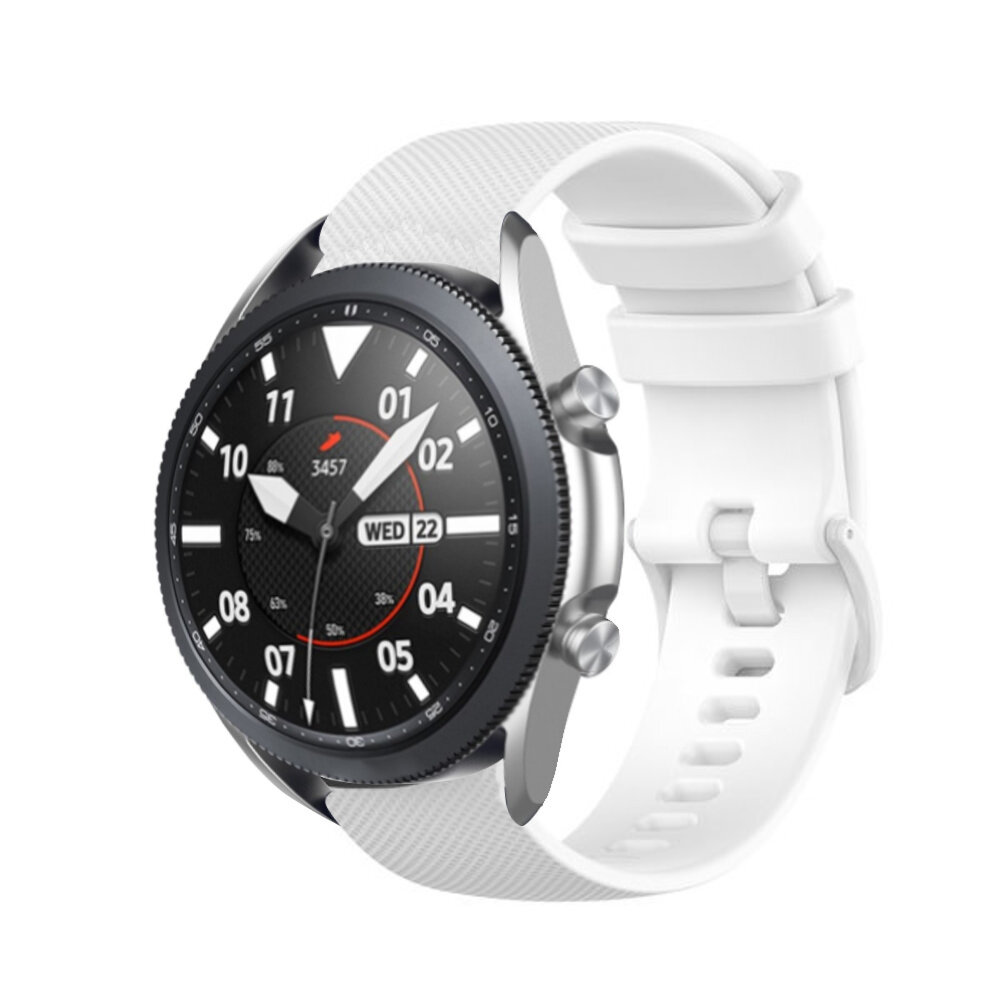 Strap-it Strap-it Bracelet silicone luxe Samsung Galaxy Watch 3 45mm (blanc)