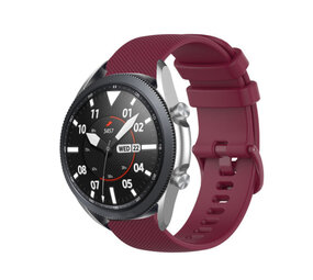 Strap-it Bracelet silicone luxe Samsung Galaxy Watch 3 45mm (rouge vin)