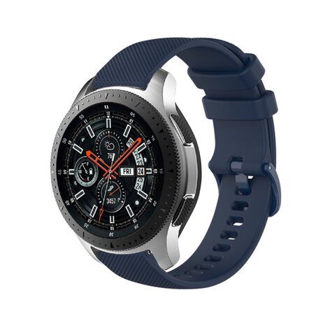Strap-it Strap-it Bracelet silicone luxe Samsung Galaxy Watch 46mm (bleu foncé)