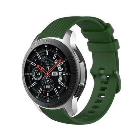 Strap-it Strap-it Bracelet silicone luxe Samsung Galaxy Watch 46mm (vert armée)