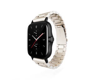 Strap-it Bracelet acier Xiaomi Amazfit Bip (lumiere stellaire)