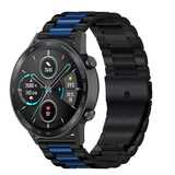 Strap-it Bracelet acier Honor Magic Watch 2 (noir/bleu) Strap-it Bracelet acier Honor Magic Watch 2 (noir/bleu)