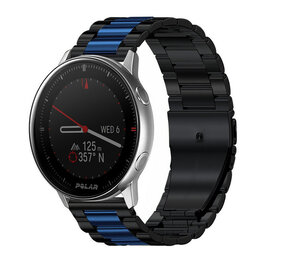 Strap-it Bracelet acier Polar Grit X Pro (noir/bleu)