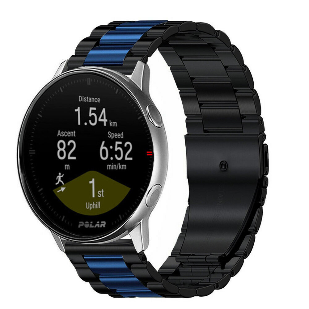 Strap-it Strap-it Bracelet acier Polar Grit X (noir/bleu) Strap-it Strap-it Bracelet acier Polar Grit X (noir/bleu)