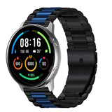 Strap-it Bracelet acier Xiaomi Mi Watch (noir/bleu) Strap-it Bracelet acier Xiaomi Mi Watch (noir/bleu)