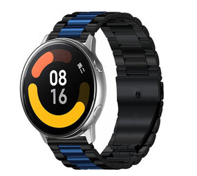 Strap-it Bracelet acier Xiaomi Watch S1 (noir/bleu)