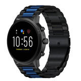 Strap-it Bracelet acier Fossil Gen 5 (noir/bleu) Strap-it Bracelet acier Fossil Gen 5 (noir/bleu)