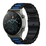 Strap-it Bracelet acier Huawei Watch GT 2 Pro (noir/bleu)