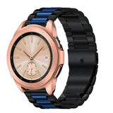 Strap-it Bracelet acier Samsung Galaxy Watch 42mm (noir/bleu)
