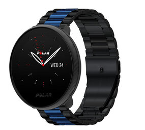 Strap-it Bracelet acier Polar Ignite 2 (noir/bleu)