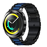 Strap-it Strap-it Bracelet acier Samsung Gear Sport (noir/bleu) Strap-it Strap-it Bracelet acier Samsung Gear Sport (noir/bleu)