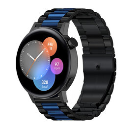 Strap-it Bracelet acier Huawei Watch GT 3 42mm (noir/bleu)