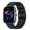 Strap-it Strap-it Bracelet acier Amazfit GTS 3 (noir/bleu) Strap-it Strap-it Bracelet acier Amazfit GTS 3 (noir/bleu)
