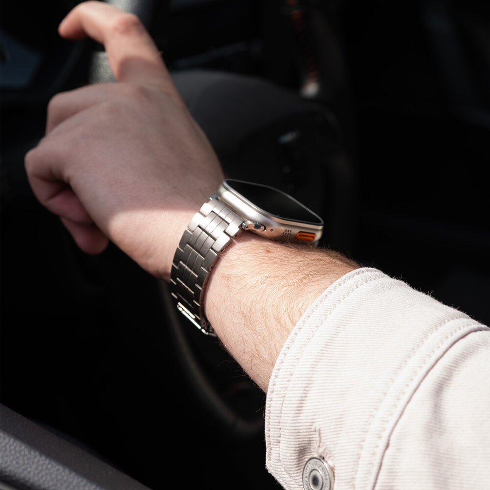 Strap-it Strap-it Bracelet titane Duo Apple Watch (titanium)