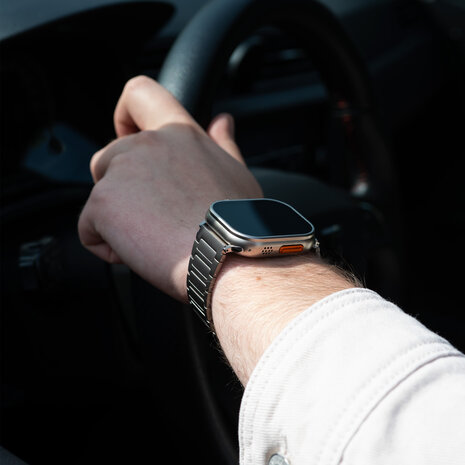 Strap-it Strap-it Bracelet titane H-Type Apple Watch (argent)