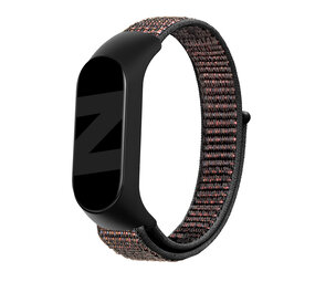 Bandz Bandz Bracelet nylon loop Xaomi Mi Band 5 (noir melange)