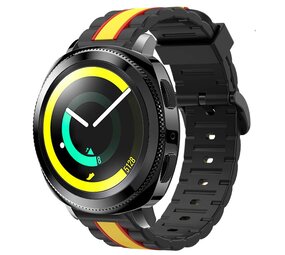 Strap-it Bracelet sport spécial Samsung Gear Sport (noir/jaune) Strap-it Bracelet sport spécial Samsung Gear Sport (noir/jaune)