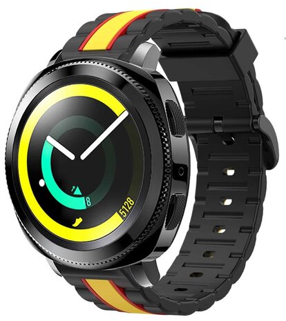 Strap-it Strap-it Bracelet sport spécial Samsung Gear Sport (noir/jaune) Strap-it Strap-it Bracelet sport spécial Samsung Gear Sport (noir/jaune)