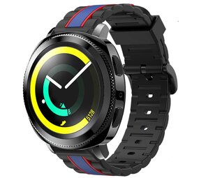 Strap-it Bracelet sport spécial Samsung Gear Sport (noir/bleu) Strap-it Bracelet sport spécial Samsung Gear Sport (noir/bleu)