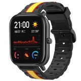 Strap-it Bracelet sport spécial Xiaomi Amazfit GTS (noir/jaune)