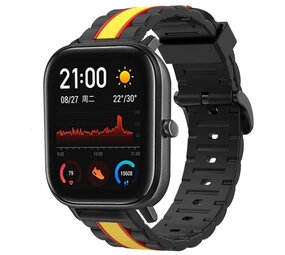 Strap-it Bracelet sport spécial Xiaomi Amazfit GTS (noir/jaune)
